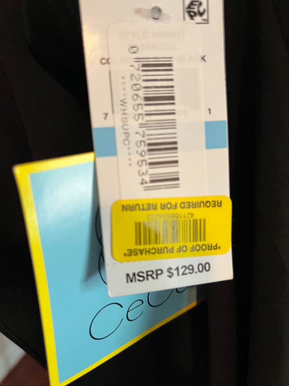 NWT CeCe Black Dress 18W - Picture 2 of 2